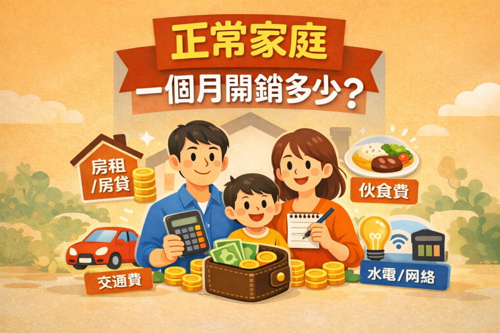 正常家庭一個月開銷